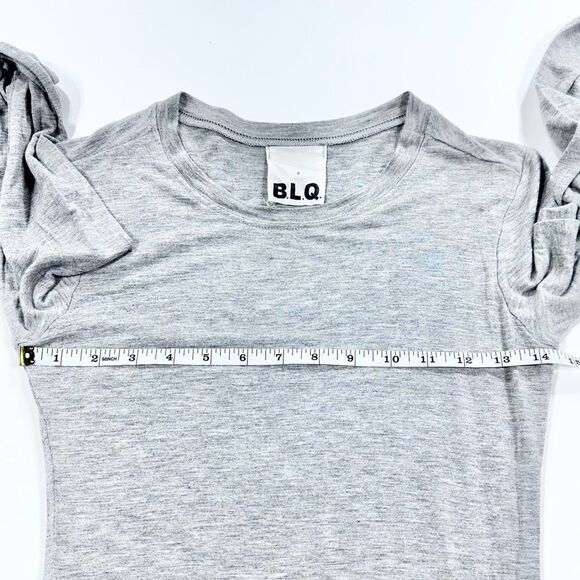 B.L.Q. grey bodycon midi length long sleeve stretch contour dress 0 - Picture 10 of 11